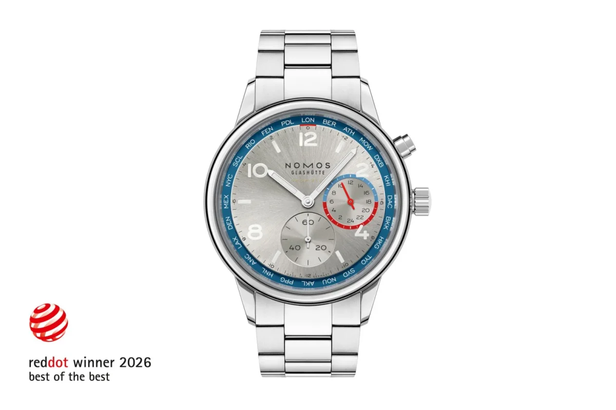 NOMOS Club Sport Weltzeit отримує нагороду Red Dot: Best of the Best 2026