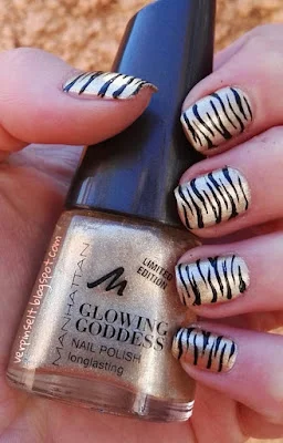 Огляд лаку для нігтів Manhattan "Golden Glaze" та тигровий дизайн